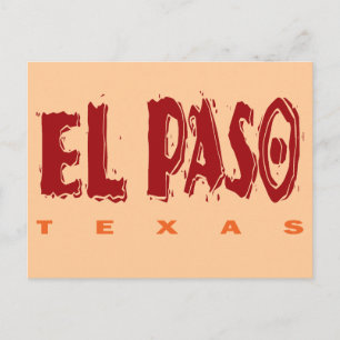 EL PASO, TEXAS POSTKARTE