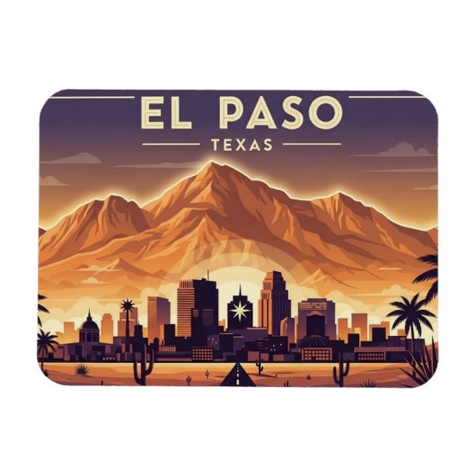 El Paso Texas Reise Magnet (Horizontal)