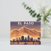El Paso Texas Reise Postkarte (Stehend Vorderseite)