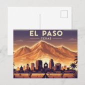 El Paso Texas Reise Postkarte (Vorne/Hinten)