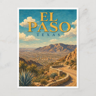 El Paso Texas Scenic Drive GeoSaga Postkarte