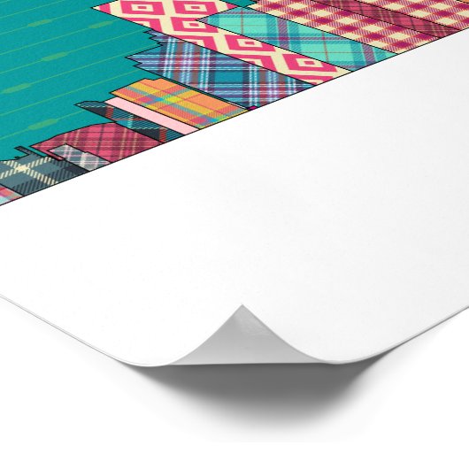 El Paso, Texas Skyline Poster (Ecke)