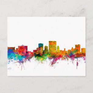 El Paso Texas Skyline Postkarte