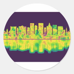 El Paso Texas Skyline Runder Aufkleber