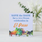 EL PASO, TEXAS SKYLINE SP - EINLADUNG (Stehend Vorderseite)