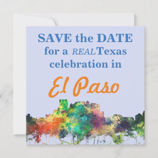 EL PASO, TEXAS SKYLINE SP - EINLADUNG (Vorderseite)