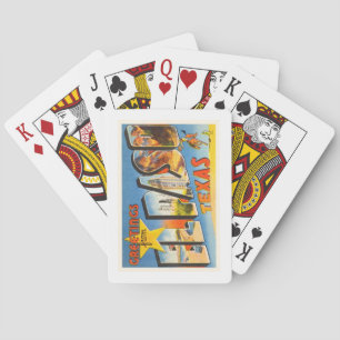 El Paso Texas TX alte Vintage Reise-Andenken Spielkarten