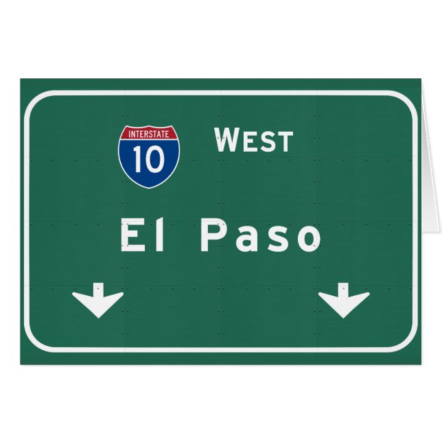 El Paso Texas tx Autobahn-Autobahn-Straße: (Vorderseite (Horizontal))