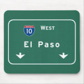 El Paso Texas tx Autobahn-Autobahn-Straße: Mousepad (Vorne)