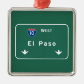 El Paso Texas tx Autobahn-Autobahn-Straße: Ornament Aus Metall (Vorne)