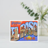 El Paso, Texas Vintage Großbuchstaben Postkarte (Stehend Vorderseite)