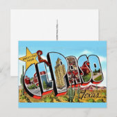 El Paso TX Postkarte (Vorne/Hinten)