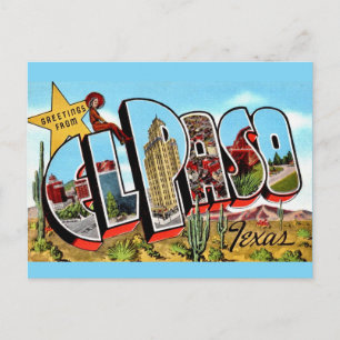 El Paso TX Postkarte