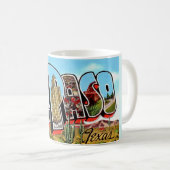 El Paso TX Postkarte Kaffeetasse (VorderseiteRechts)