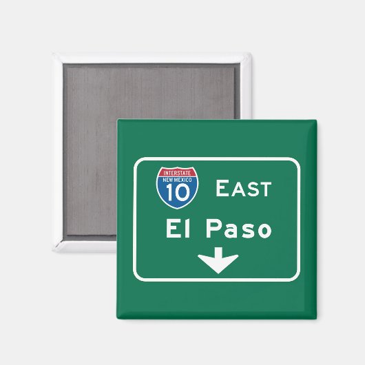 El Paso, TX Road Sign Magnet (Vorderseite/Rückseite)