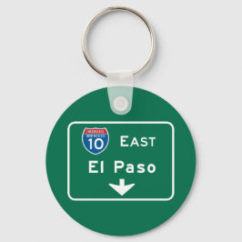 El Paso, TX Road Sign Schlüsselanhänger
