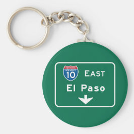 El Paso, TX Road Sign Schlüsselanhänger