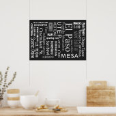 El Paso TX-Sehenswürdigkeiten Poster (Küche)