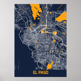 EL Paso - Vereinigte Staaten - Bluefresh City Map Poster