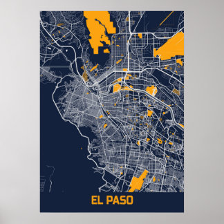 EL Paso - Vereinigte Staaten - Bluefresh City Map Poster