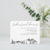 El Paso Wedding Elegantes Probe Dinner Begleitkarte (Stehend Vorderseite)