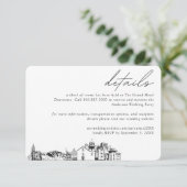 El Paso Wedding Hotel Zimmerblockdetails Begleitkarte (Stehend Vorderseite)