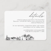 El Paso Wedding Hotel Zimmerblockdetails Begleitkarte (Vorderseite)