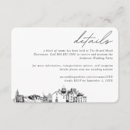 El Paso Wedding Hotel Zimmerblockdetails Begleitkarte