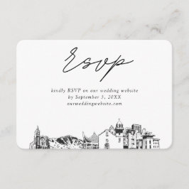 El Paso Wedding Minimalistisch Sketch UAWG Begleitkarte