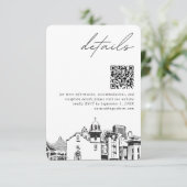 El Paso Wedding Modern Details QR Code Begleitkarte (Stehend Vorderseite)