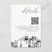 El Paso Wedding Modern Details QR Code Begleitkarte (Vorderseite)