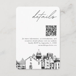 El Paso Wedding Modern Details QR Code Begleitkarte