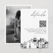 El Paso Wedding Modern Details QR Code Begleitkarte (Vorne/Hinten)