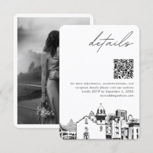 El Paso Wedding Modern Details QR Code Begleitkarte