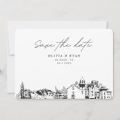 El Paso Wedding Modern Save the Date Einladung (Vorderseite)
