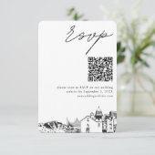 El Paso Wedding Modern UAWG QR Code Begleitkarte (Stehend Vorderseite)