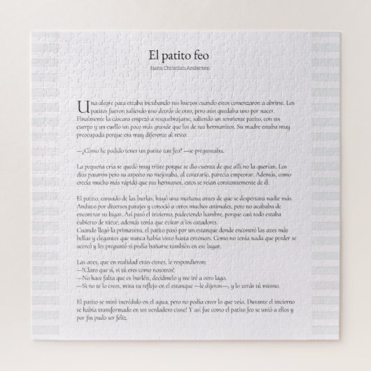 El Patito Feo Jigsaw Puzzle (Vertikal)