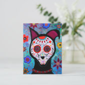EL PERRO DOG DIA DE LOS MUERTOS POSTKARTE (Stehend Vorderseite)