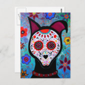 EL PERRO DOG DIA DE LOS MUERTOS POSTKARTE (Vorne/Hinten)
