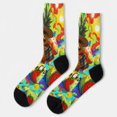 El PinCho Crew Socks - Ananas Imperium Socken (Linkes Detail)