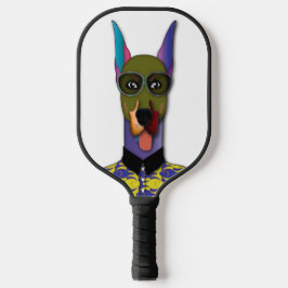 El Pinscher Does Country Club Pickleball Schläger