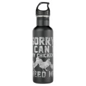 EL POLLO Funny Spanish Vocabulary (Huhn) Edelstahlflasche (Vorderseite)