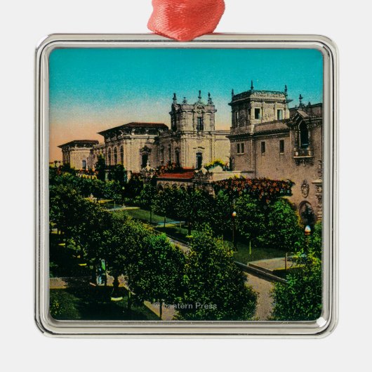 El Prado vom West Gate, Balboa Park Ornament Aus Metall (Vorne)