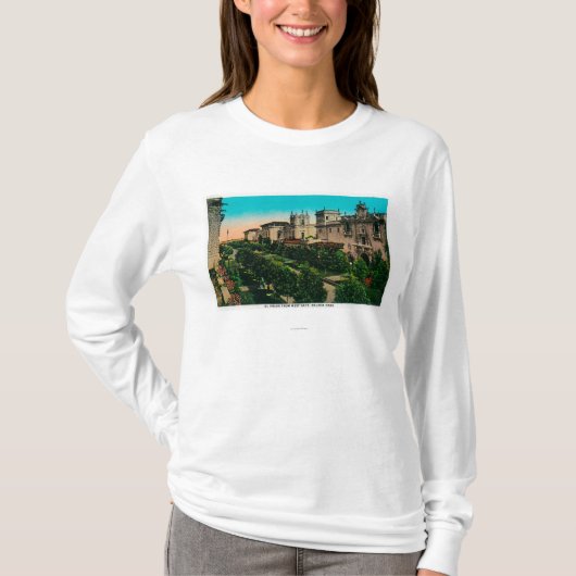 EL Prado vom Westtor, Balboa-Park T-Shirt (Vorderseite)