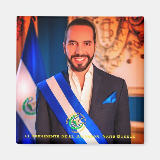 El presidente de El Salvador, Nayib Bukele Magnet (Vorne)