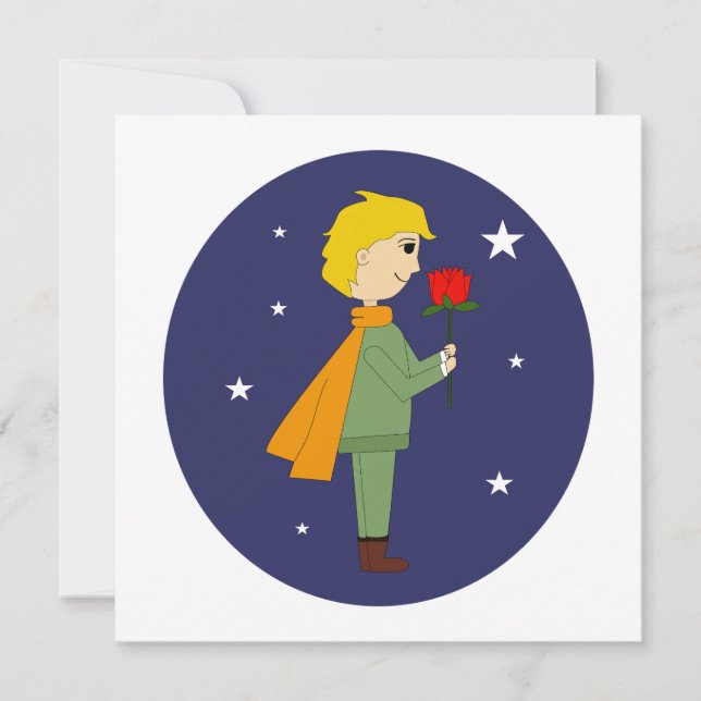 El principito admirando su rosa (Vorderseite)