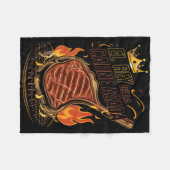 El Rey De La Carne Asada Grillen Cookout Master Ki Fleecedecke (Vorderseite (Horizontal))