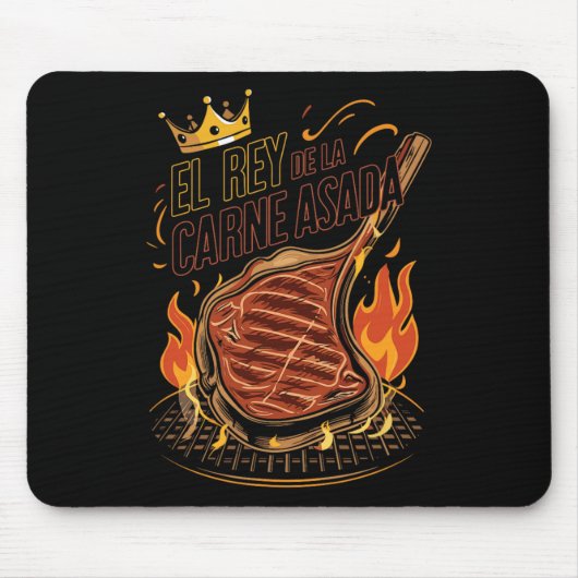 El Rey De La Carne Asada Grillen Cookout Master Ki Mousepad (Vorne)