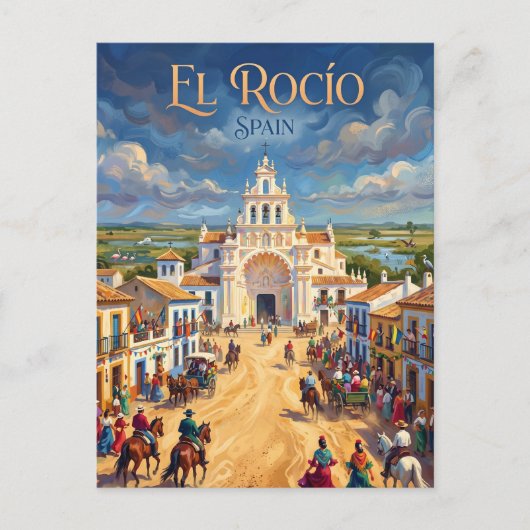 El Rocío Dorf Spanien Postkarte (Vorderseite)