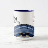 El Roi der Gott, der mich sieht Marmormongramm   Zweifarbige Tasse (Mittel)